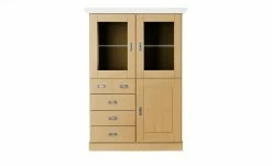 maison bleue Highboard Florian | laugenfarben / Weiß Türen mit Glaseinsatz -Kommode & Sideboards Verkäufe 13231816 7 202108131411