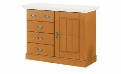 maison bleue Brotschrank Florian | bernsteinfarben / Weiß