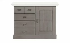 maison bleue Brotschrank Florian | Grau / Weiß -Kommode & Sideboards Verkäufe 13231821 4 202108131411