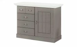 maison bleue Brotschrank Florian | Grau / Weiß