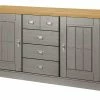 maison bleue Sideboard Florian | Grau / laugenfarben