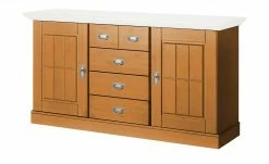 maison bleue Sideboard Florian | bernsteinfarben / Weiß