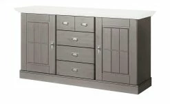 maison bleue Sideboard Florian | Grau / Weiß