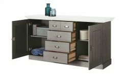 maison bleue Sideboard Florian | Grau / Weiß -Kommode & Sideboards Verkäufe 13231829 7 202108131411