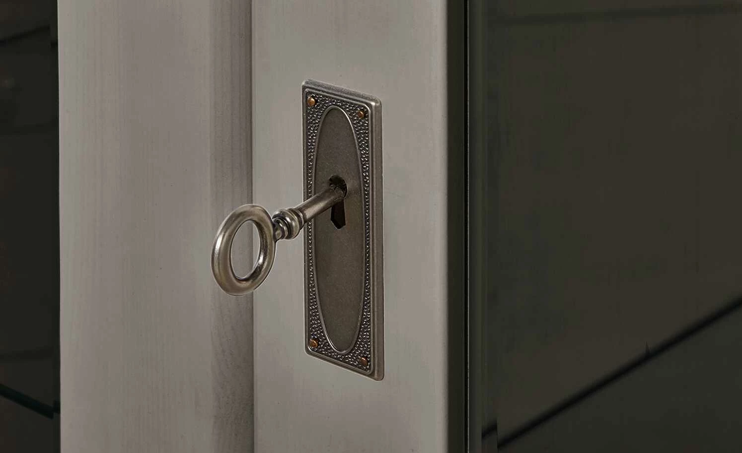 maison bleue Vitrinenaufsatz für Sideboard Florian | Grau / Weiß 4 maison bleue Vitrinenaufsatz für Sideboard Florian | Grau / Weiß – Bild 4