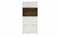 Berger & Rath Vitrine Claro | Weiß-Creme Sichtbare Rückwand: Wildnussbaum mit Glaseinlegeböden -Kommode & Sideboards Verkäufe 13232084 10 202108130002