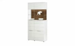 Berger & Rath Vitrine Claro | Weiß-Creme Sichtbare Rückwand: Wildnussbaum mit Glaseinlegeböden -Kommode & Sideboards Verkäufe 13232084 11 202108130002