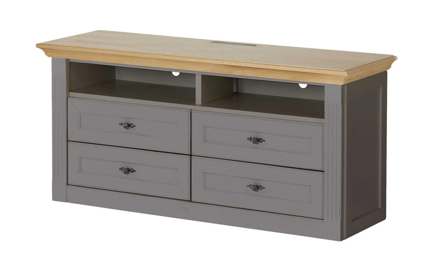 maison bleue TV-Element Petit Chalet | 119|cm Graphit / Asteiche 1 maison bleue TV-Element Petit Chalet | 119|cm Graphit / Asteiche