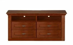 maison bleue TV-Element Petit Chalet | 119|cm Cognac antik / Cognac antik -Kommode & Sideboards Verkäufe 13232335 3 202206231234