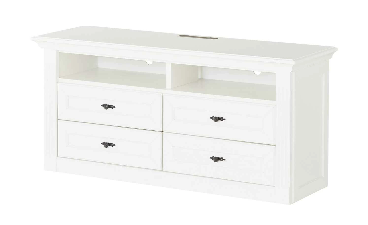 maison bleue TV-Element Petit Chalet | 134|cm Weiß / Weiß 1 maison bleue TV-Element Petit Chalet | 134|cm Weiß / Weiß