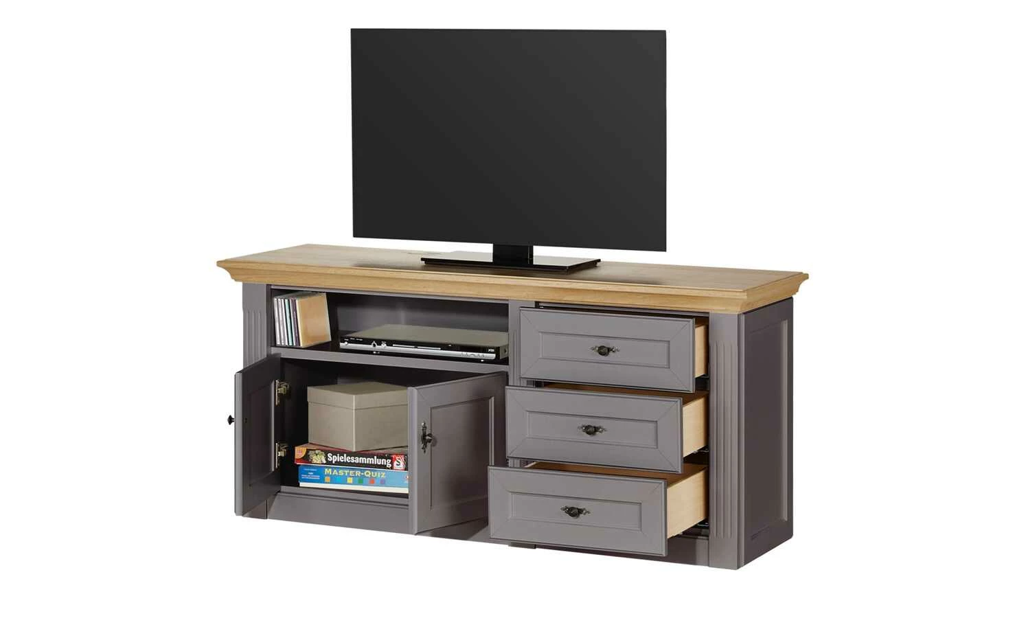 maison bleue TV-Element Petit Chalet | Graphit / Asteiche 2 maison bleue TV-Element Petit Chalet | Graphit / Asteiche – Bild 2