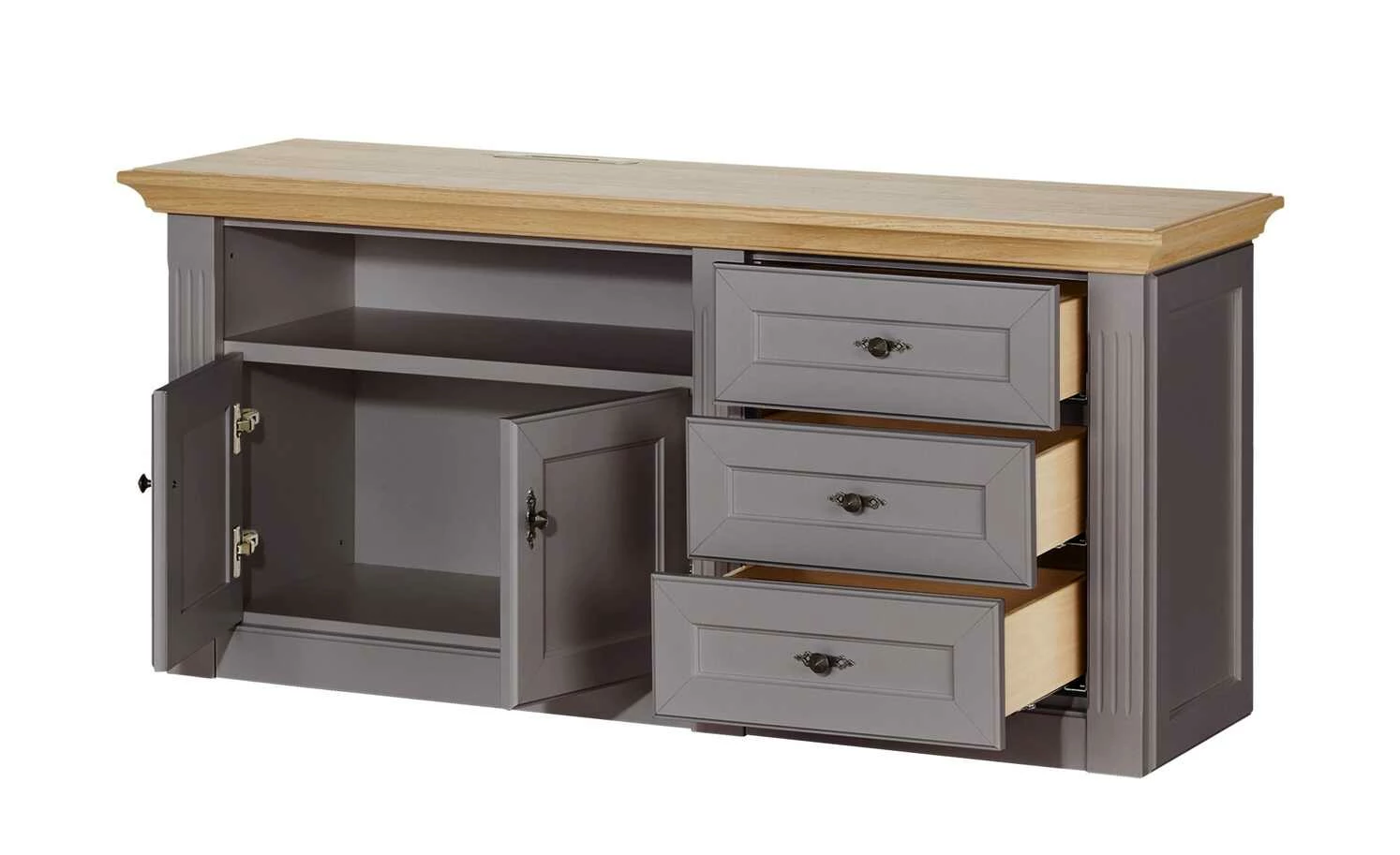 maison bleue TV-Element Petit Chalet | Graphit / Asteiche 3 maison bleue TV-Element Petit Chalet | Graphit / Asteiche – Bild 3