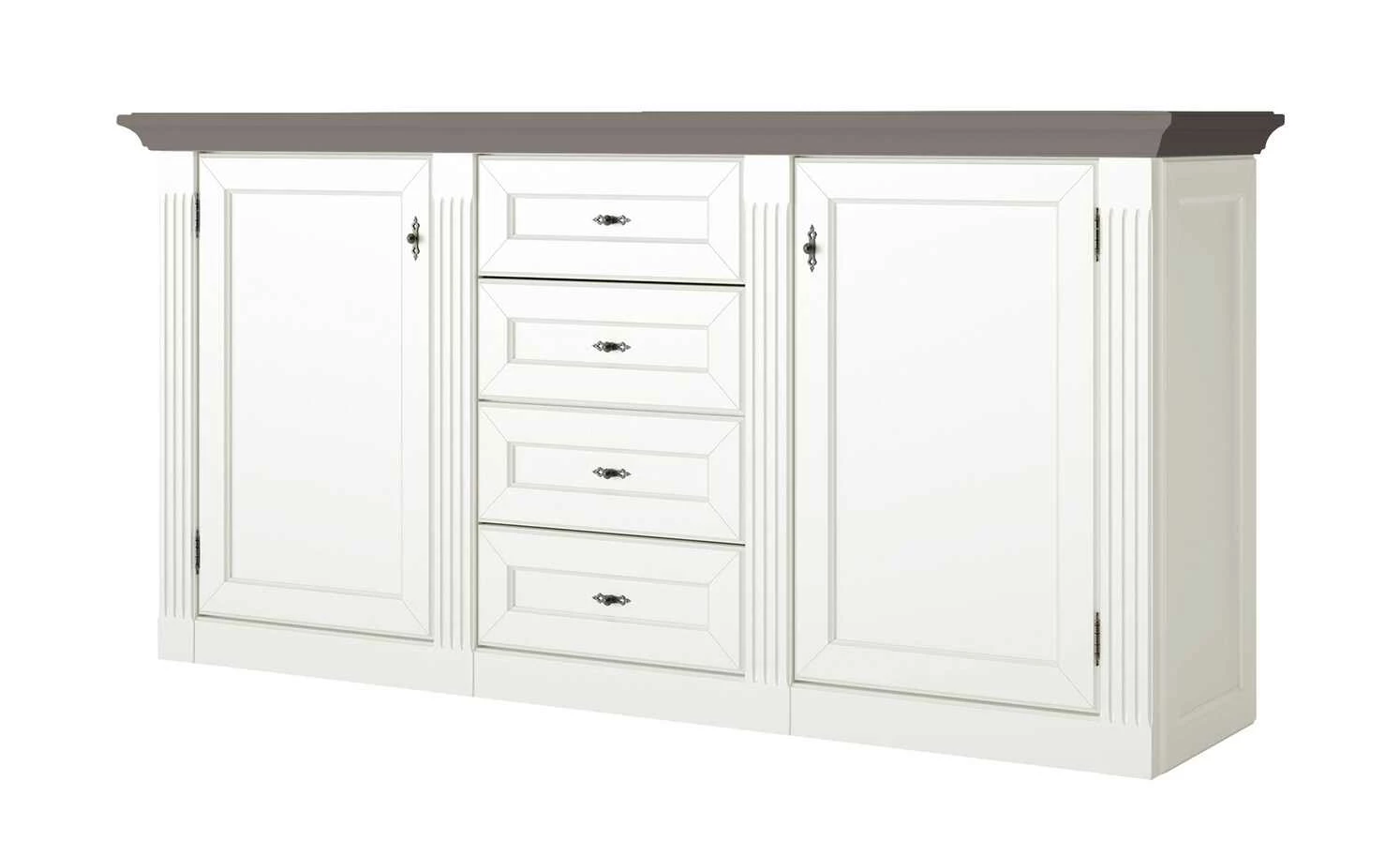 maison bleue Sideboard Petit Chalet | Weiß / Graphit 1 maison bleue Sideboard Petit Chalet | Weiß / Graphit