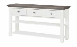 maison bleue Anrichte Petit Chalet | Weiß / Graphit (Grau) ohne Flechtkörbe