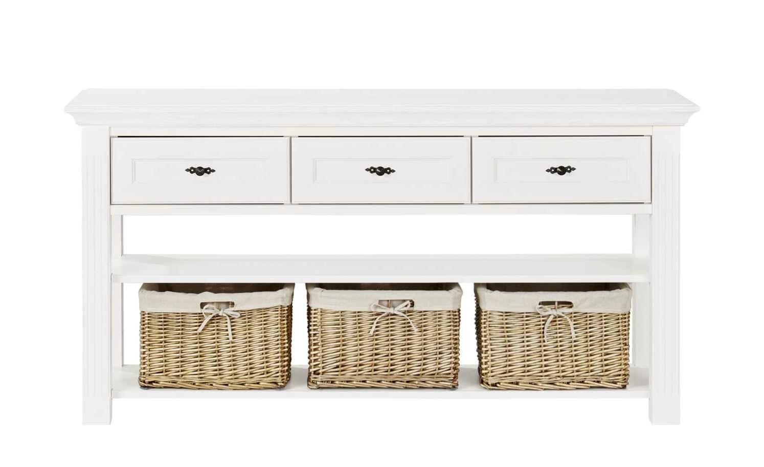 maison bleue Anrichte Petit Chalet | Weiß / Weiß mit Flechtkörben 8 maison bleue Anrichte Petit Chalet | Weiß / Weiß mit Flechtkörben – Bild 8