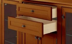 maison bleue Highboard Petit Chalet | Cognac antik (Braun) mit Glastüren -Kommode & Sideboards Verkäufe 13232365 11 202206232232
