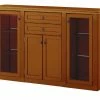 maison bleue Highboard Petit Chalet | Cognac antik (Braun) mit Glastüren