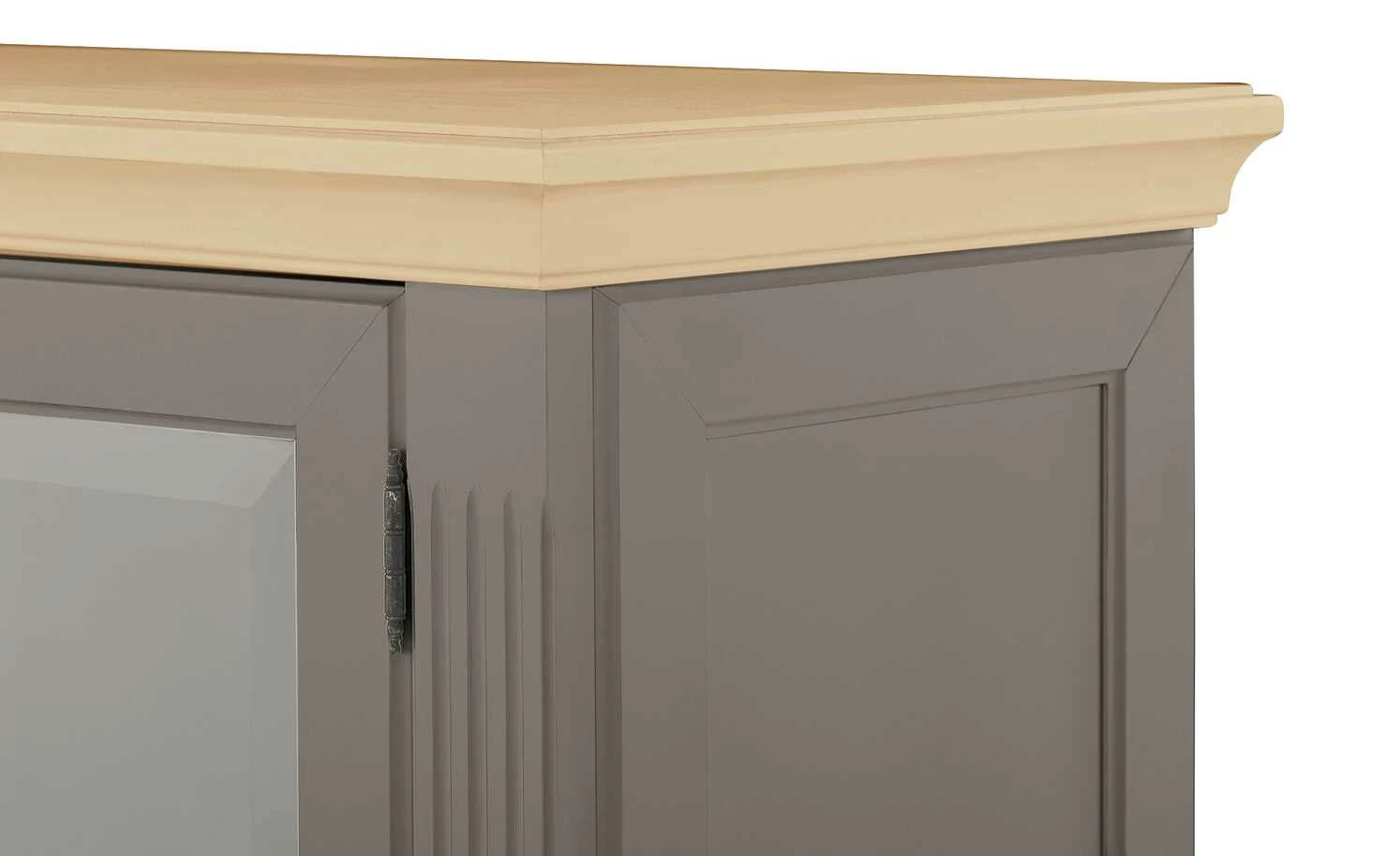 maison bleue Highboard Petit Chalet | Graphitgrau / Asteiche mit Glastüren 4 maison bleue Highboard Petit Chalet | Graphitgrau / Asteiche mit Glastüren – Bild 4