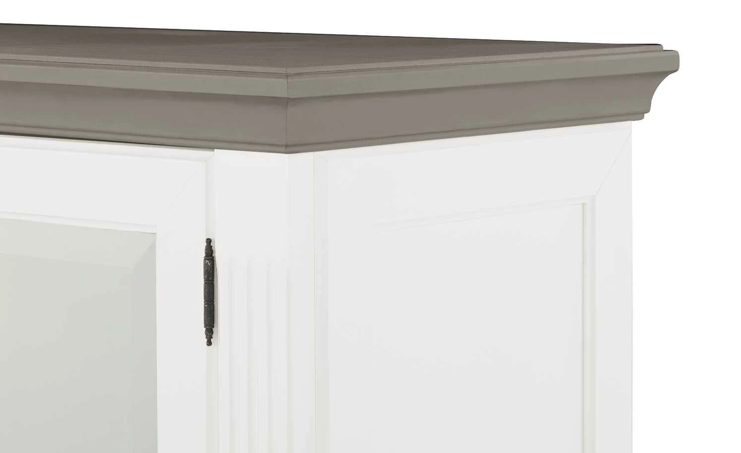 maison bleue Highboard Petit Chalet | Weiß / Graphitgrau mit Glastüren 9 maison bleue Highboard Petit Chalet | Weiß / Graphitgrau mit Glastüren – Bild 9