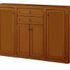 maison bleue Highboard Petit Chalet | Cognac antik (Braun) mit Holztüren