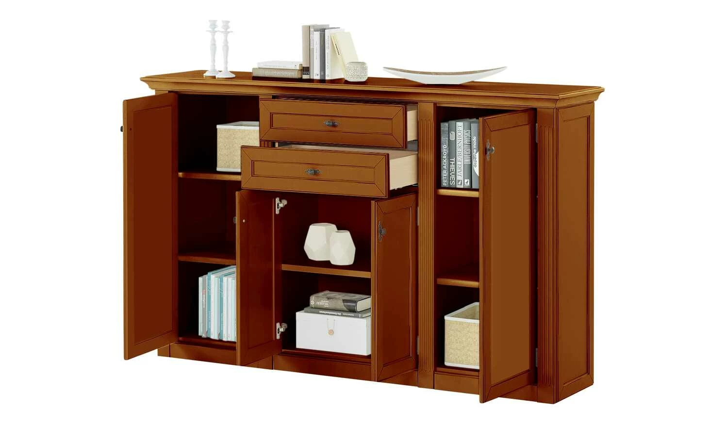 maison bleue Highboard Petit Chalet | Cognac antik (Braun) mit Holztüren 3 maison bleue Highboard Petit Chalet | Cognac antik (Braun) mit Holztüren – Bild 3