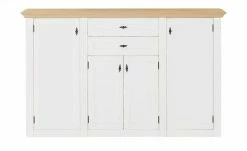 maison bleue Highboard Petit Chalet | Weiß / Asteiche mit Holztüren -Kommode & Sideboards Verkäufe 13232371 8 202206231234