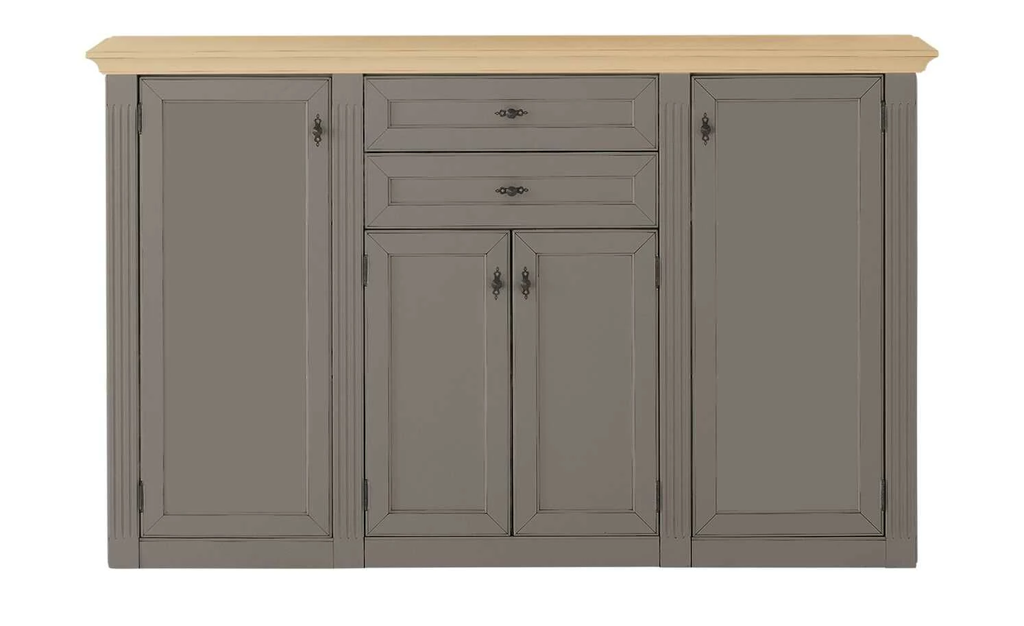 maison bleue Highboard Petit Chalet | Graphitgrau / Asteiche mit Holztüren 8 maison bleue Highboard Petit Chalet | Graphitgrau / Asteiche mit Holztüren – Bild 8