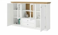 maison bleue Highboard Petit Chalet | Weiß / Asteiche mit Holzboden -Kommode & Sideboards Verkäufe 13232374 11 202207082231