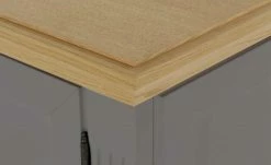 maison bleue Highboard Petit Chalet | Graphitgrau / Asteiche mit Holzboden -Kommode & Sideboards Verkäufe 13232375 13 202207111247