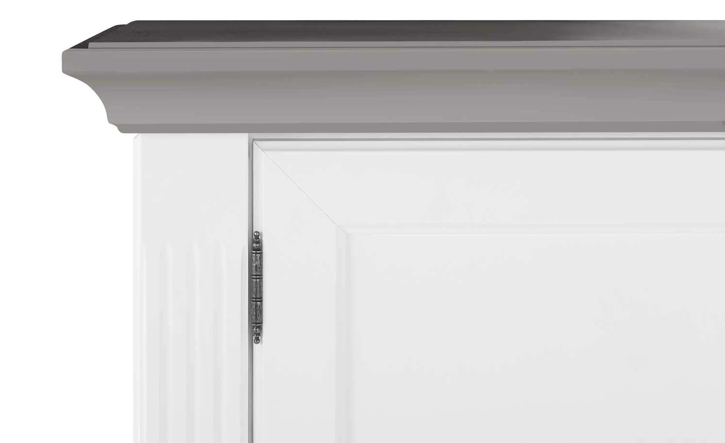 maison bleue Highboard Petit Chalet | Weiß / Graphitgrau mit Holzboden 13 maison bleue Highboard Petit Chalet | Weiß / Graphitgrau mit Holzboden – Bild 13