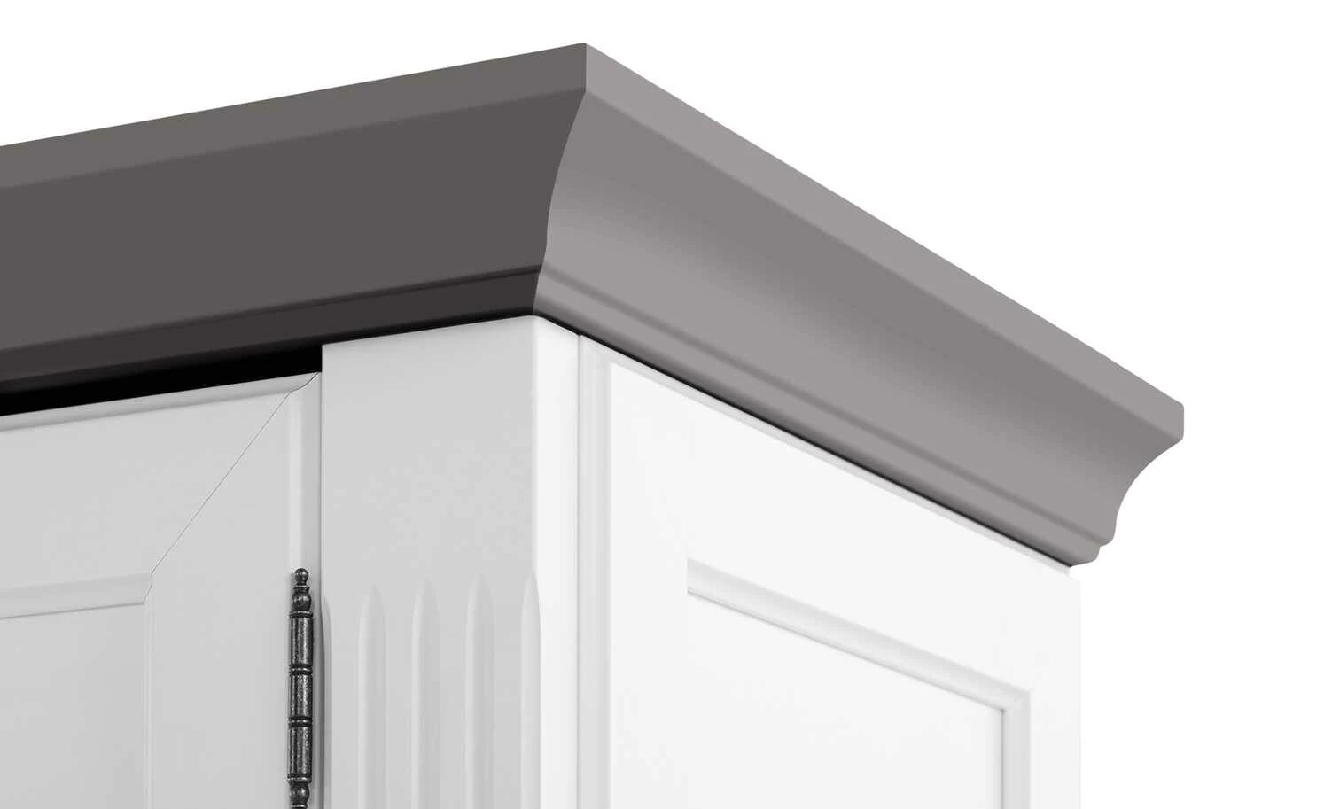 maison bleue Highboard Petit Chalet | Weiß / Graphitgrau mit Holzboden 6 maison bleue Highboard Petit Chalet | Weiß / Graphitgrau mit Holzboden – Bild 6