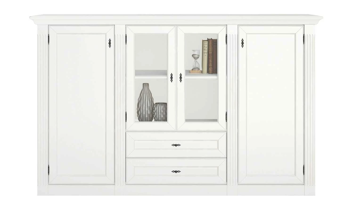 maison bleue Highboard Petit Chalet | Vintage Weiß mit Holzboden 13 maison bleue Highboard Petit Chalet | Vintage Weiß mit Holzboden – Bild 13