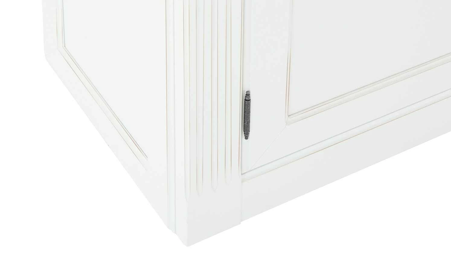 maison bleue Highboard Petit Chalet | Vintage Weiß mit Holzboden 3 maison bleue Highboard Petit Chalet | Vintage Weiß mit Holzboden – Bild 3