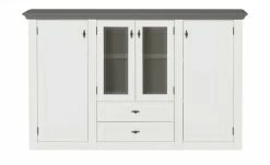 maison bleue Highboard Petit Chalet | Weiß / Graphitgrau mit Glasboden -Kommode & Sideboards Verkäufe 13232381 17 202207111247