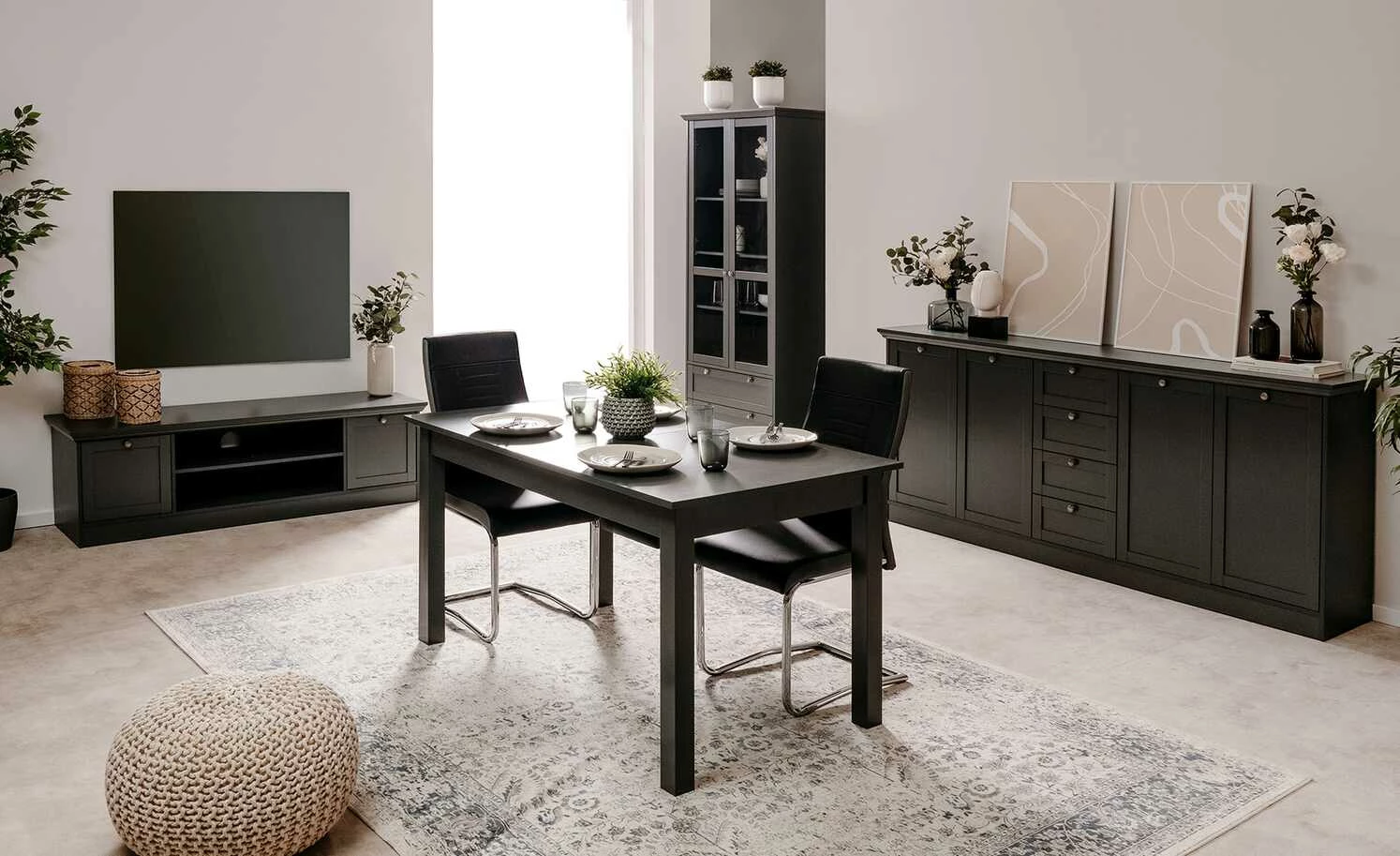 Vitrine Laurito | Anthrazit 2 Vitrine Laurito | Anthrazit – Bild 2