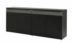 now! by hülsta Sideboard now! touch | Schwarz / Samteiche Grau (Nachbildung)