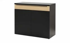 now! by hülsta Sideboard now! touch | Schwarz / Samteiche Natur (Nachbildung) rechts