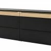 now! by hülsta Sideboard now! touch | Schwarz / Samteiche Natur (Nachbildung) 211|cm
