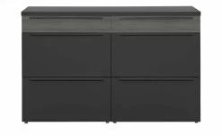 now! by hülsta Sideboard now! touch | Schwarz / Samteiche Grau (Nachbildung) 141|cm -Kommode & Sideboards Verkäufe 13232785 2 202203222233
