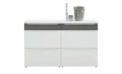 now! by hülsta Sideboard now! touch | Reinweiß / Samteiche Grau (Nachbildung) 141|cm -Kommode & Sideboards Verkäufe 13232786 2 202203222233