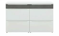 now! by hülsta Sideboard now! touch | Reinweiß / Samteiche Grau (Nachbildung) 141|cm -Kommode & Sideboards Verkäufe 13232786 3 202203222233
