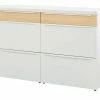 now! by hülsta Sideboard now! touch | Reinweiß / Samteiche Natur (Nachbildung) 141|cm