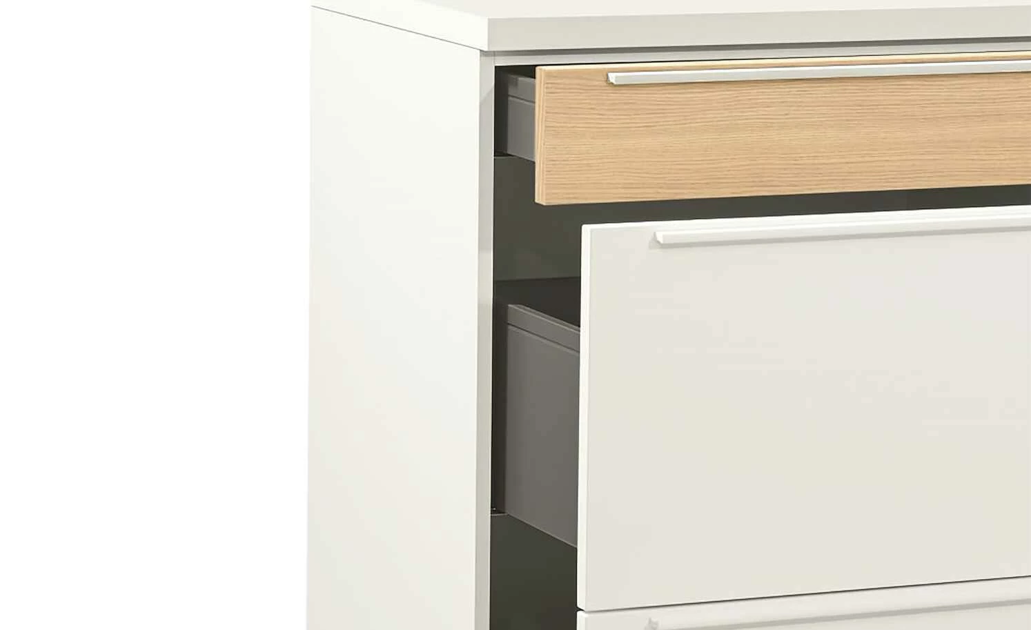 now! by hülsta Sideboard now! touch | Reinweiß / Samteiche Natur (Nachbildung) 71|cm 2 now! by hülsta Sideboard now! touch | Reinweiß / Samteiche Natur (Nachbildung) 71|cm – Bild 2