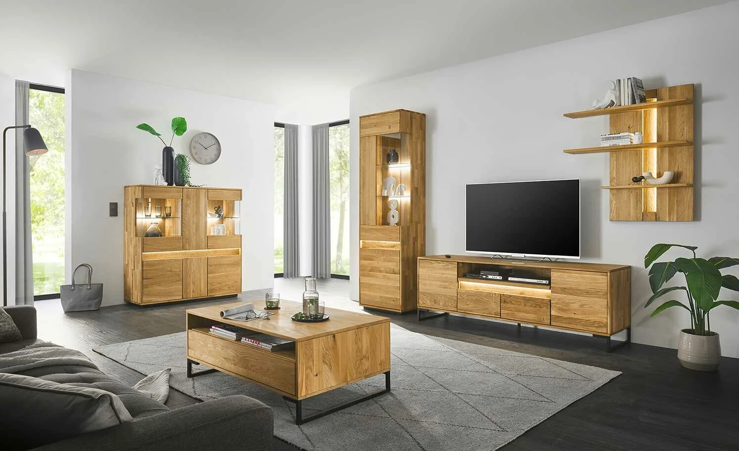 Westerburg Highboard massiv Texas | Wildeiche 1 Westerburg Highboard massiv Texas | Wildeiche