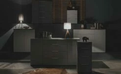 Kommode Vitreo | Eiche Riviera (Nachbildung) / Weiß