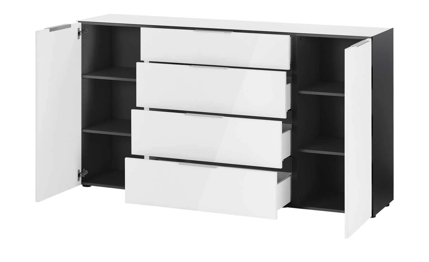 Kommode Vitreo | Anthrazit / Weiß 6 Kommode Vitreo | Anthrazit / Weiß – Bild 6