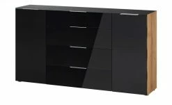 Kommode Vitreo | Eiche Riviera (Nachbildung) / Anthrazit