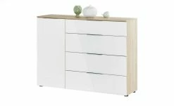 Kommode Vitreo | Eiche Sägerau (Nachbildung) / Weiß -Kommode & Sideboards Verkäufe 13340427 5 201901221137