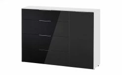 Kommode Vitreo | Weiß / Anthrazit