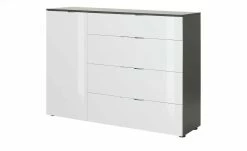 Kommode Vitreo | Anthrazit / Weiß